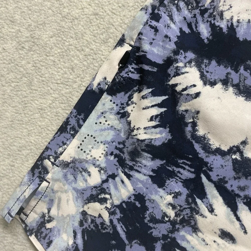 BYLT Premium Basics Men's Coastal Board Shorts Blue Tie Dye Swim Trunks Size XL